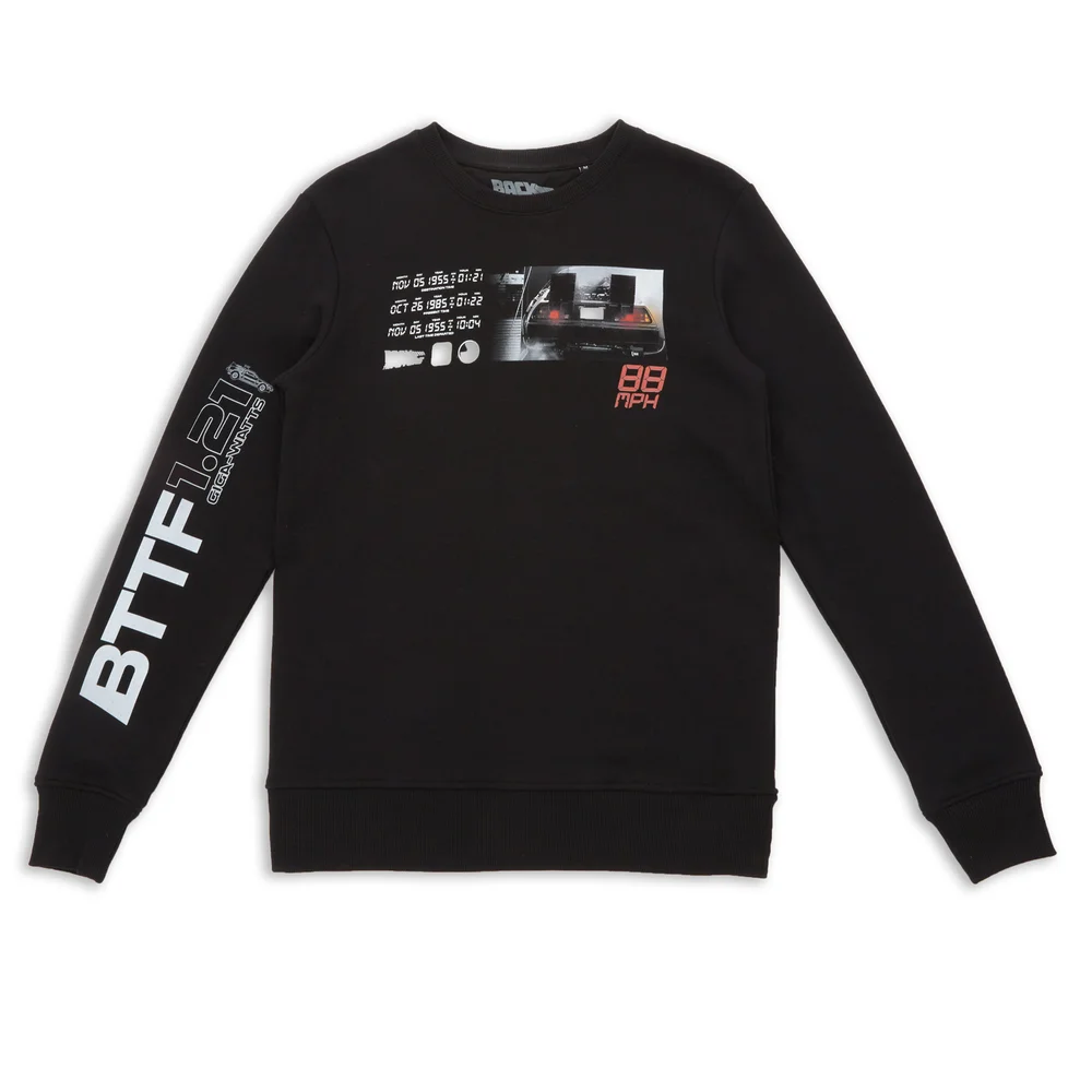 Back To The Future 88MPH Sweatshirt - Black - XS Image 1