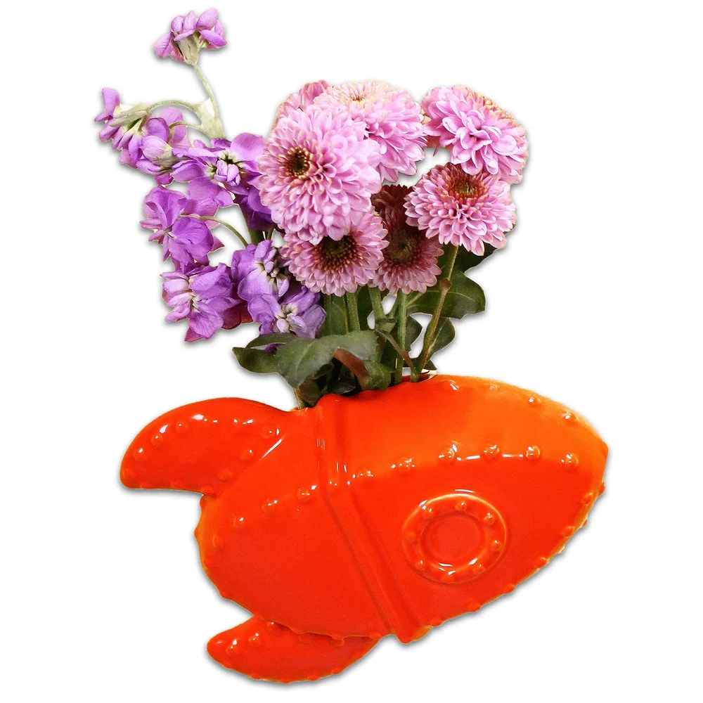 Wallace & Gromit Rocket Shaped Wall Vase Image 1