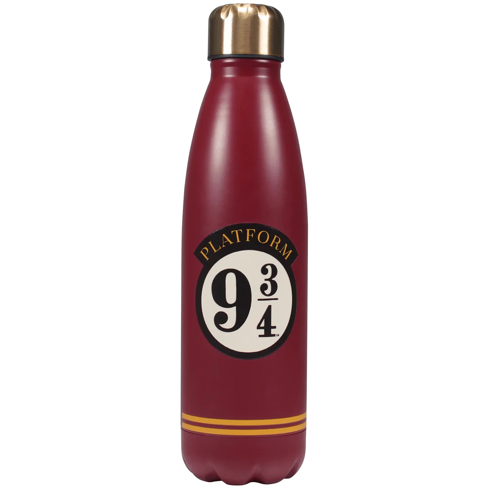Harry Potter Platform 9 3/4 Burgundy Metal Water Bottle (500ml) Image 1