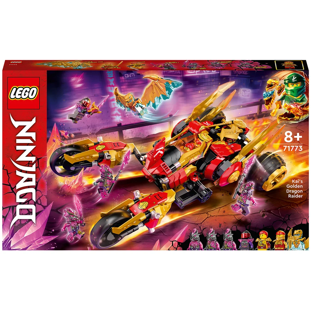 LEGO NINJAGO: Kai’s Golden Dragon Raider Car Toy Set (71773) Image 1