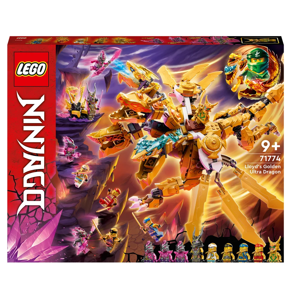 LEGO NINJAGO: Lloyd’s Golden Ultra Dragon Toy Figure (71774) Image 1