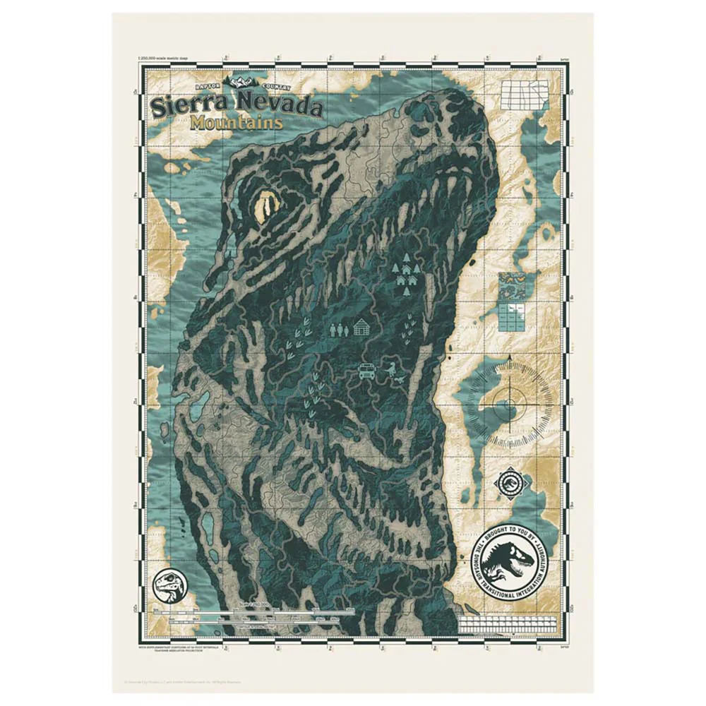 Fanattik Jurassic World - Sierra Nevada Mountains - Limited Edition Art Print Image 1