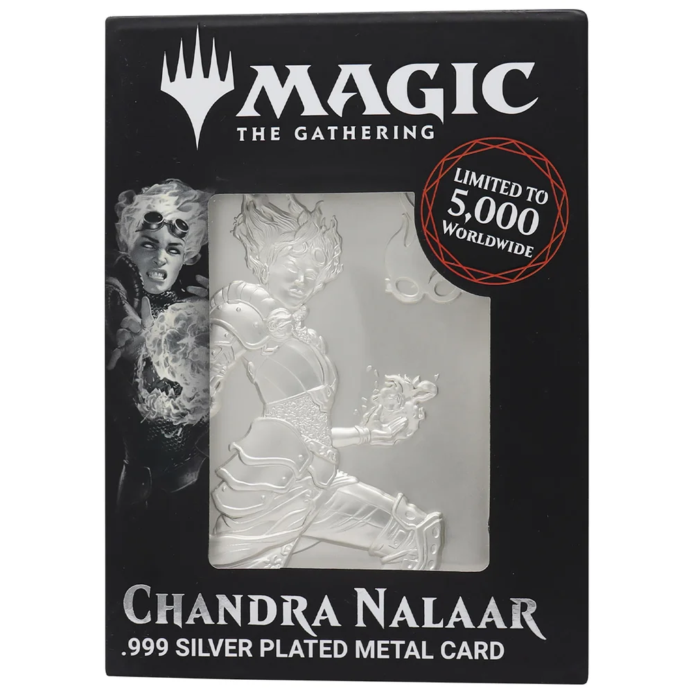 Fanattik Magic the Gathering Limited Edition .999 Silver Plated Chandra Nalaar Metal Collectible Image 1