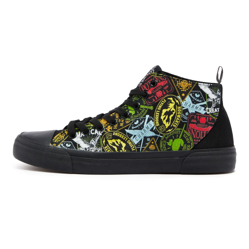Akedo x Harry Potter Badges High Top - All Black - UK 3 / EU 35.5 / US Men's 3.5 / Women's 5 Image 1