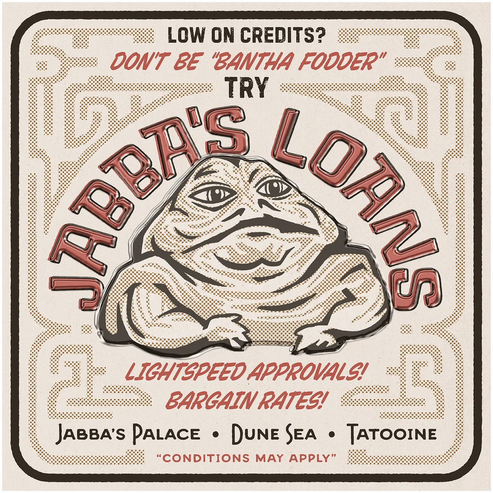 Star Wars Jabba’s Loans Tin Sign Image 1