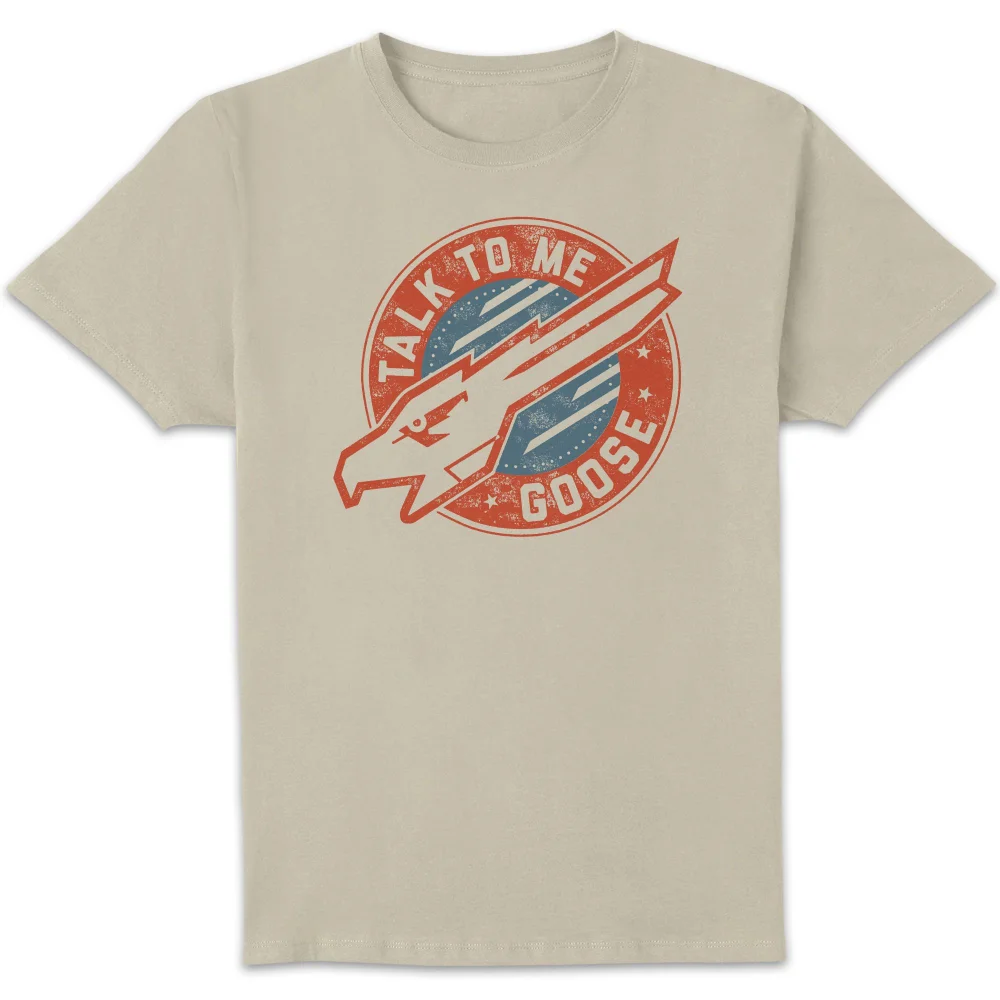 Top Gun Talk To Me Goose Unisex T-Shirt - White Vintage Wash - M Image 1