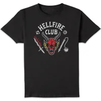 Stranger Things Hellfire Club Vintage Unisex T-Shirt - Black