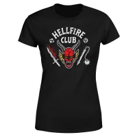 Stranger Things Hellfire Club Vintage Women's T-Shirt - Black - undefined undefined