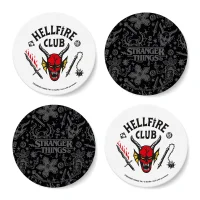 Stranger Things Hellfire Club Round Coaster Set