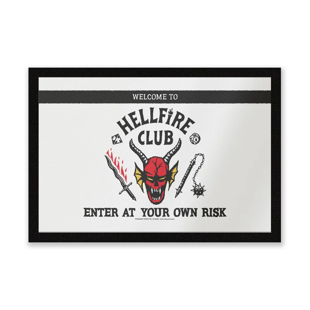 Stranger Things Welcome To The Hellfire Club Entrance Mat Image 1