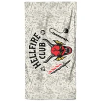Stranger Things Hellfire Club Beach Towel