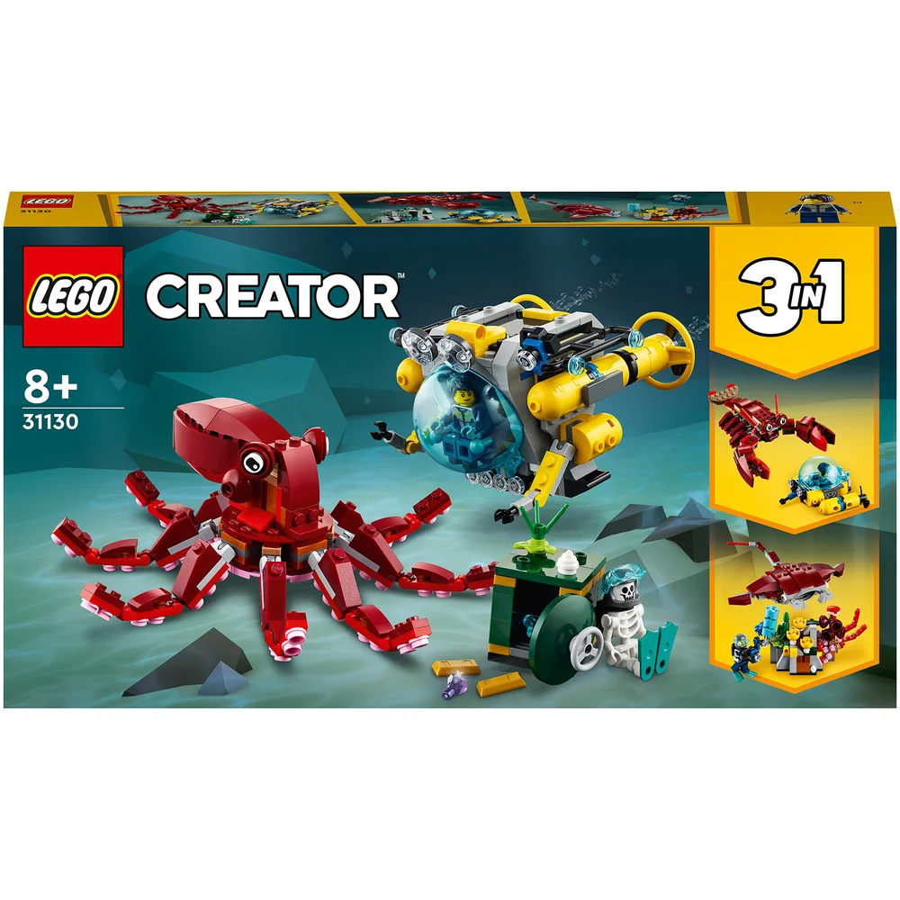 LEGO Creator: 3in1 Sunken Treasure Mission Octopus Set (31130) Image 1