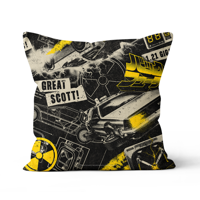 Back To The Future 1.21 Gigawatts Square Cushion