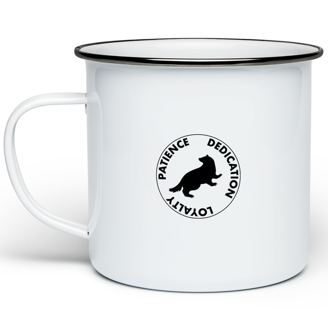 Harry Potter Hufflepuff House Enamel Mug - White