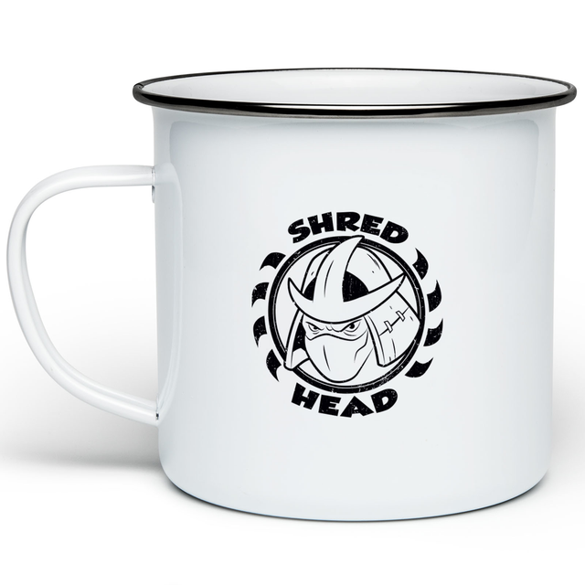 Teenage Mutant Ninja Turtles Shred Head Enamel Mug - White
