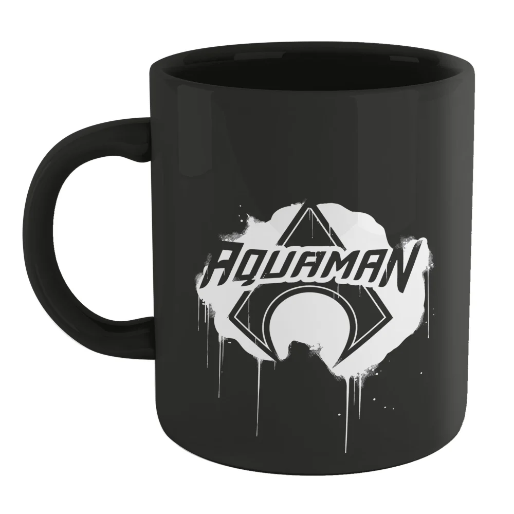 Aquaman Graffiti Mug - Black Image 1