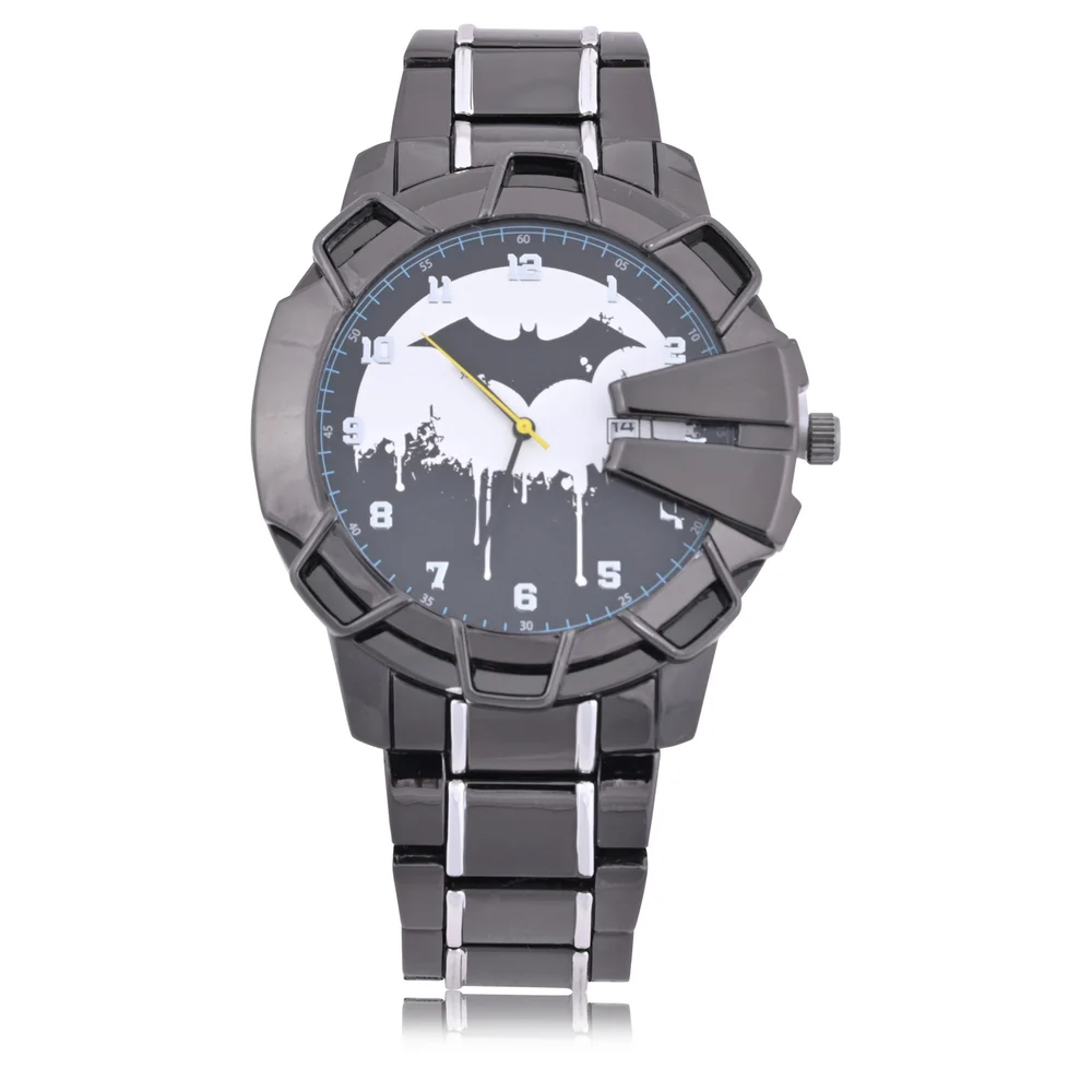 Batman Bat Logo Over Gotham Metal Bracelet Watch - Zavvi Exclusive Image 1