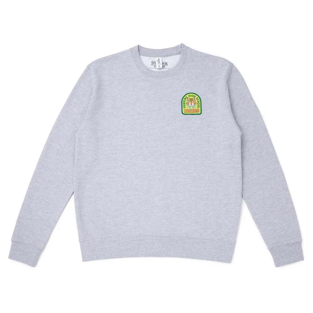 Stranger Things Tigers Badge Sweatshirt - Grey - L Image 1