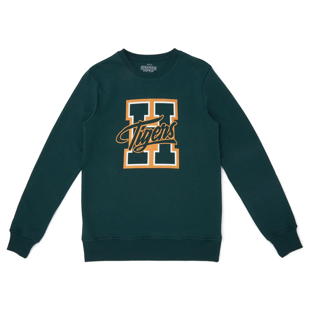 Stranger Things H Tigers Sweatshirt - Green - S Image 1
