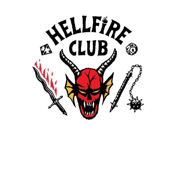 Stranger Things Hellfire Club Hoodie - White