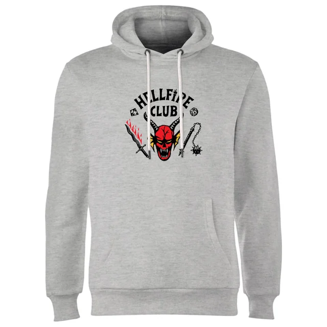 Stranger Things Hellfire Club Hoodie - Grey