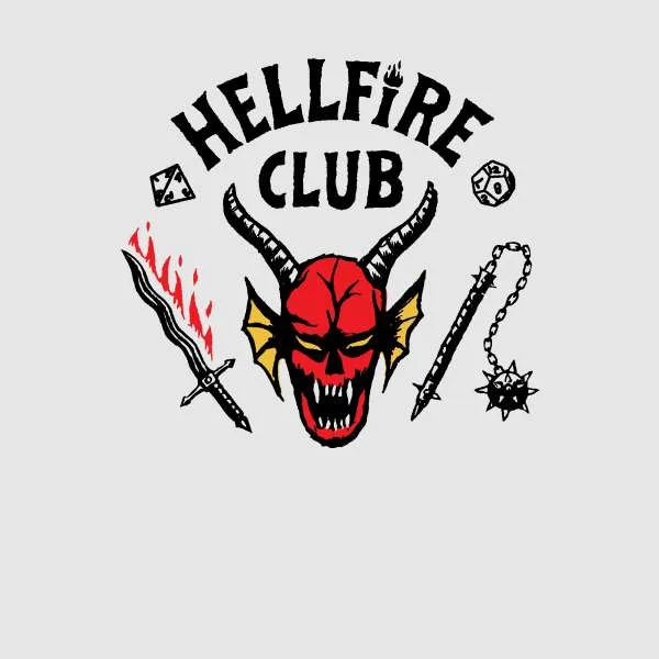 Stranger Things Hellfire Club Hoodie - Grey
