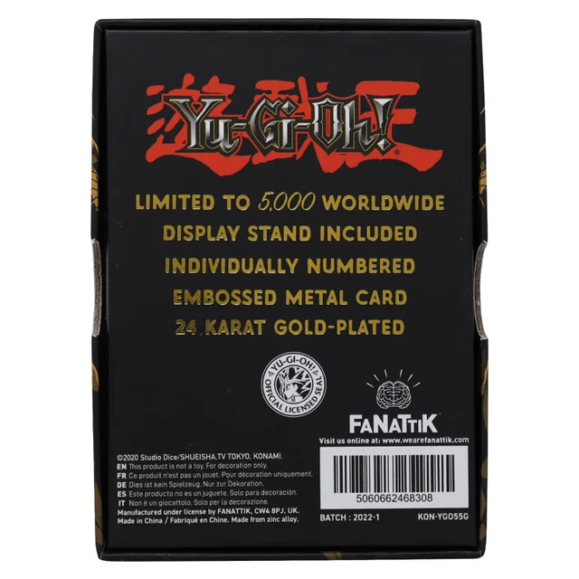 Yu Gi Oh! Limited Edition 24K Gold Plated Collectible Gaia the Fierce Knight by Fanattik