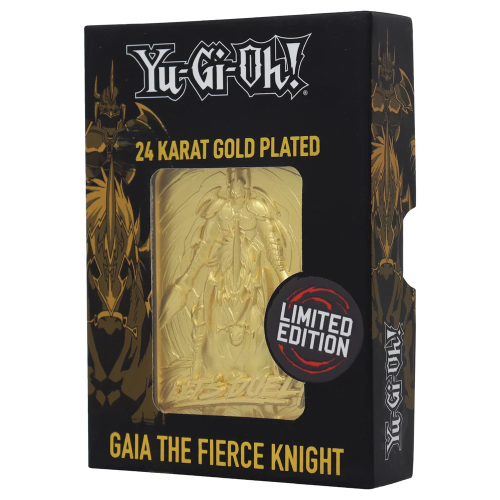 Yu Gi Oh! Limited Edition 24K Gold Plated Collectible Gaia the Fierce Knight by Fanattik Image 1