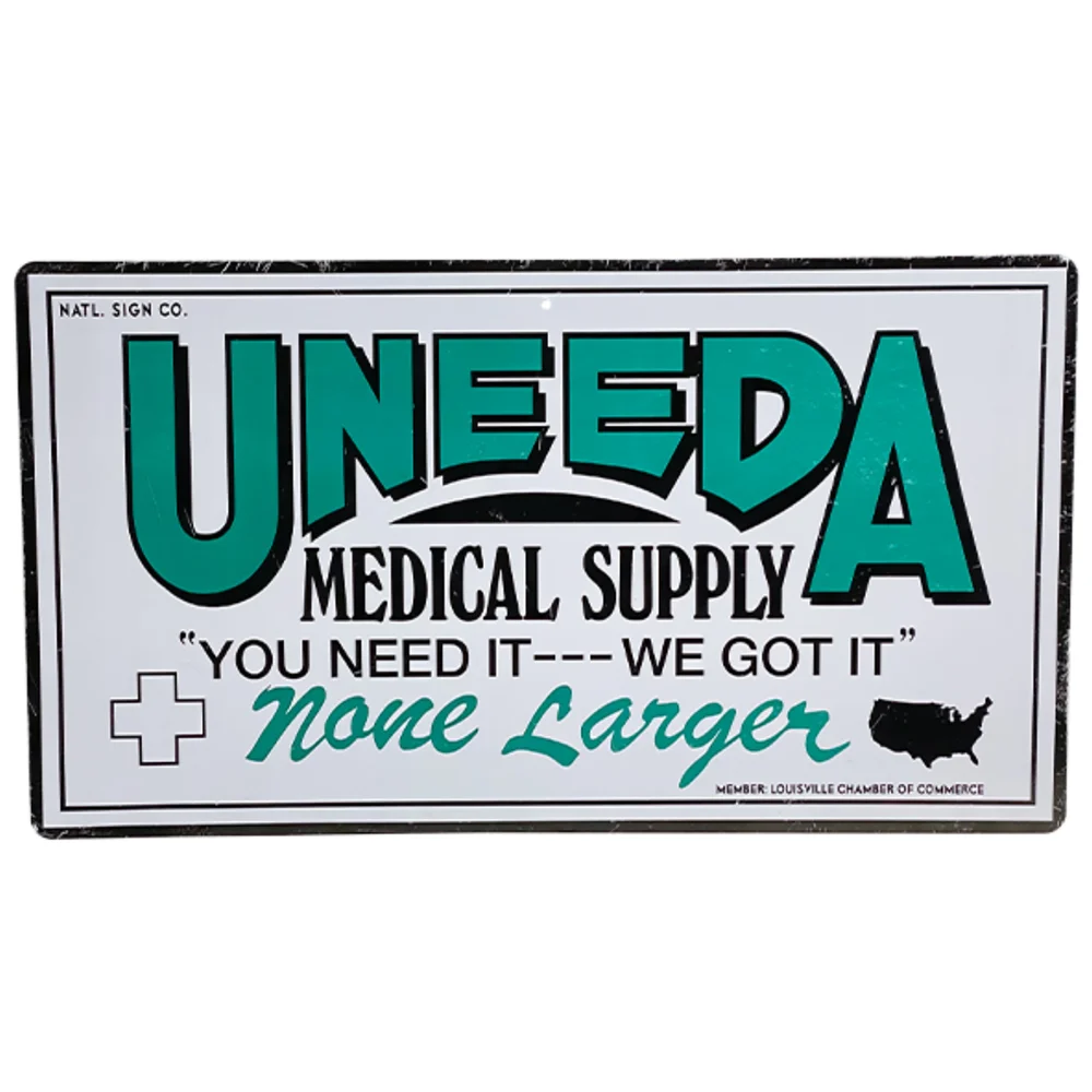 Trick or Treat Studios The Return of the Living Dead Uneeda Medical Supply Metal Sign Image 1