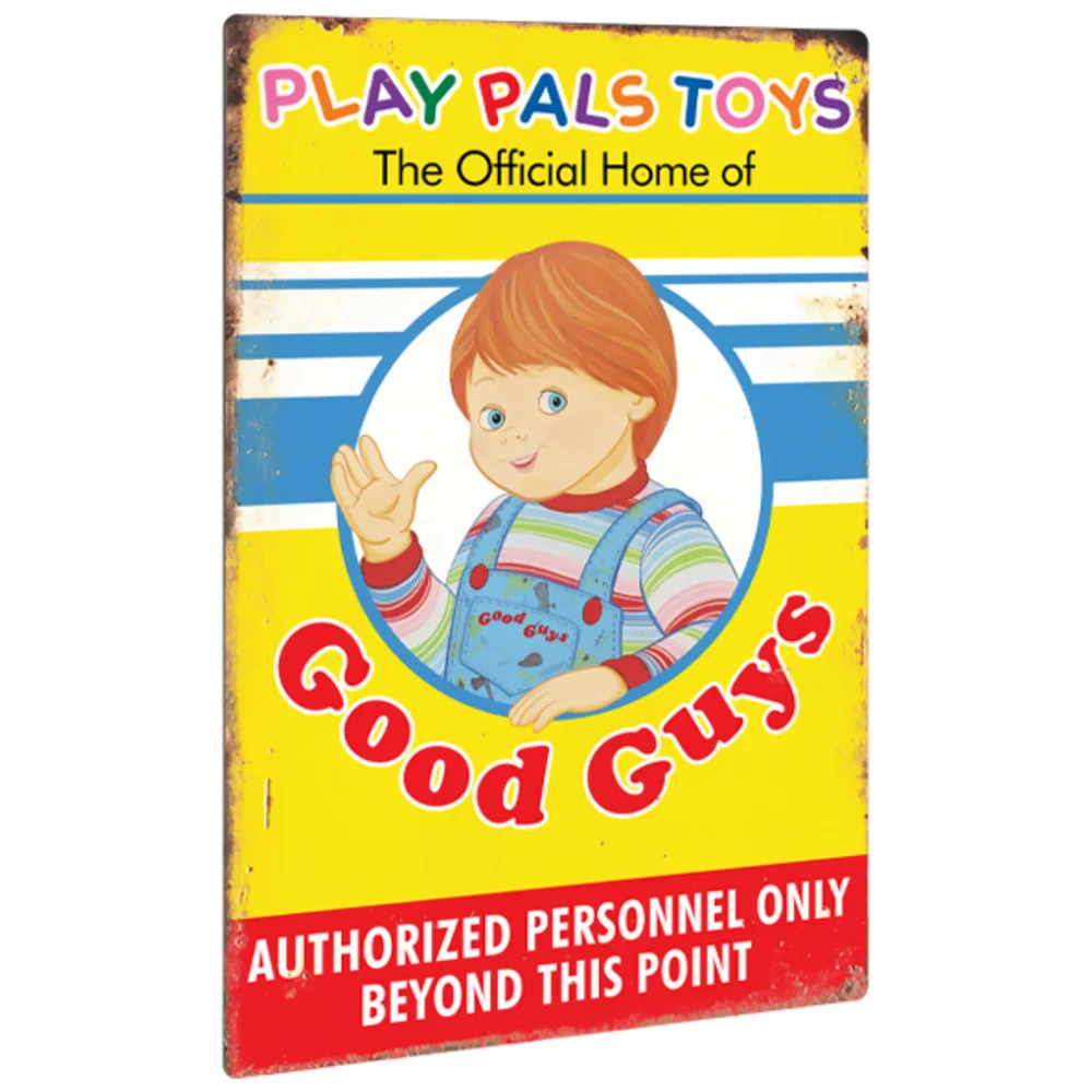 Trick or Treat Studios Child's Play 2 Good Guys Play Pals Toys Metal Sign Image 1