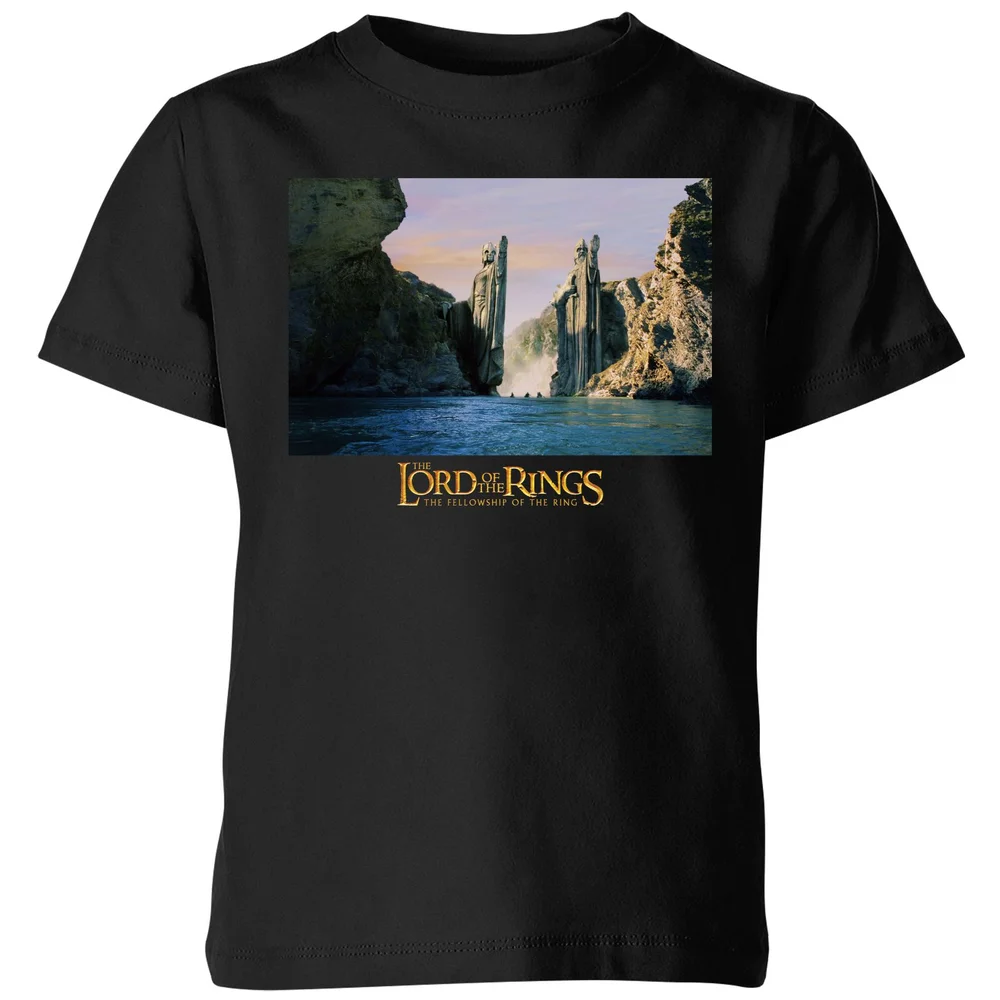 Lord Of The Rings Argonath Kids' T-Shirt - Black - 3-4 Years Image 1