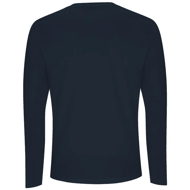 DC Originals Marble Superman Logo Men's Long Sleeve T-Shirt - Navy