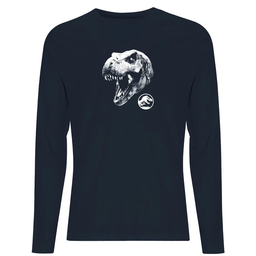 Jurassic Park T Rex Men's Long Sleeve T-Shirt - Navy - L - Navy Image 1