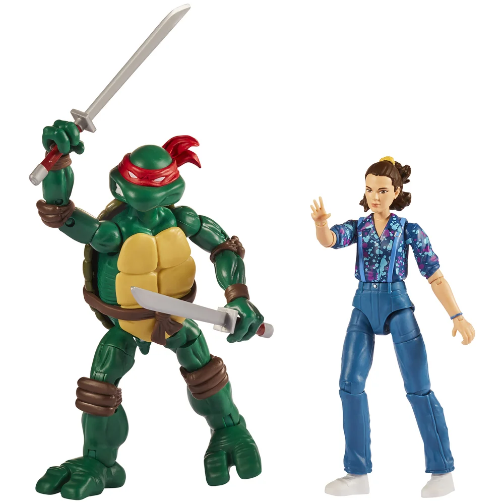 Playmates Teenage Mutant Ninja Turtles x Stranger Things Leonardo v Eleven Action Figure 2 Pack Image 1