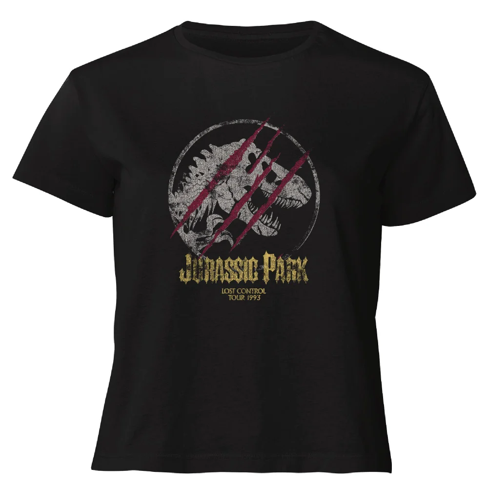 Jurassic Park Lost Control Women's Cropped T-Shirt - Black - XS Image 1