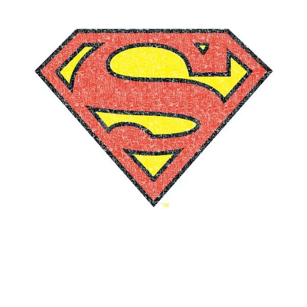Official Superman Crackle Logo Hoodie - White