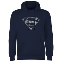 Marble Superman Logo Hoodie - Navy