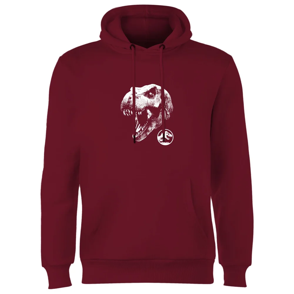 Jurassic Park T Rex Hoodie - Burgundy - S Image 1