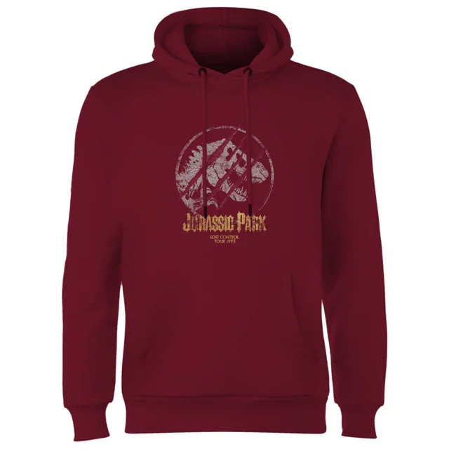 Jurassic Park Lost Control Hoodie - Burgundy