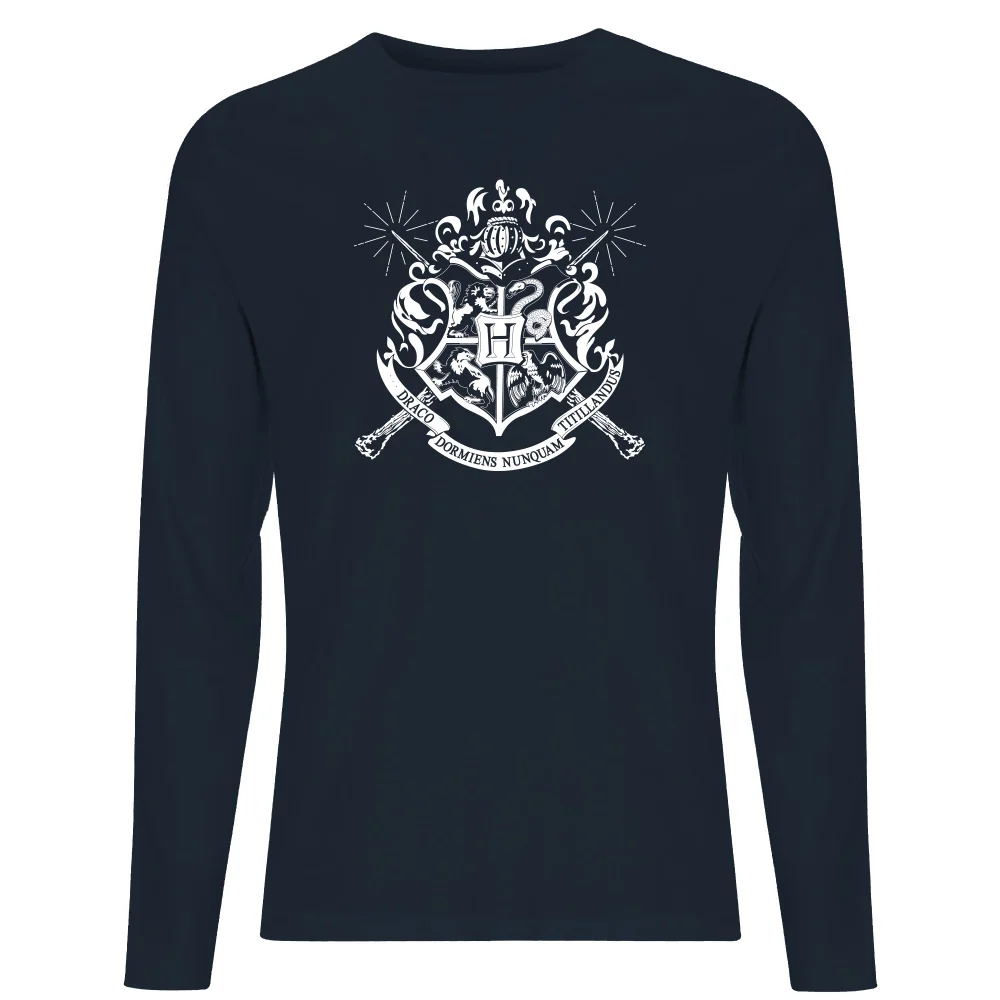 Harry Potter Hogwarts House Crest Men's Long Sleeve T-Shirt - Navy - M Image 1