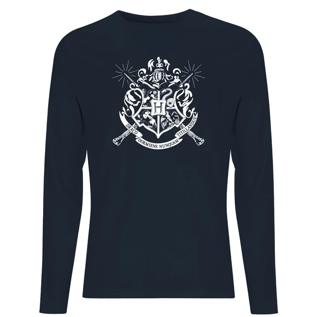 Harry Potter Hogwarts House Crest Men's Long Sleeve T-Shirt - Navy