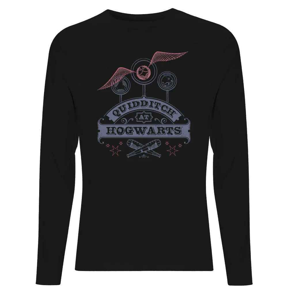 Harry Potter Quidditch At Hogwarts Men's Long Sleeve T-Shirt - Black - S Image 1