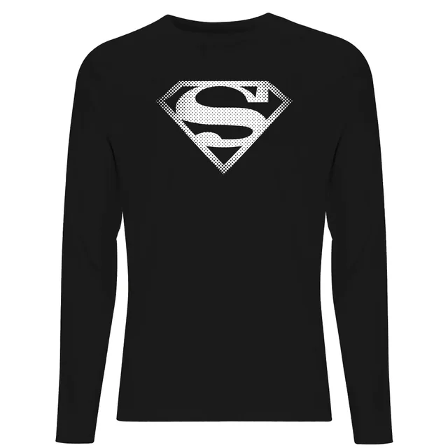 Superman Spot Logo Men's Long Sleeve T-Shirt - Black