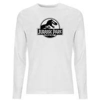 Jurassic Park Logo Men's Long Sleeve T-Shirt - White