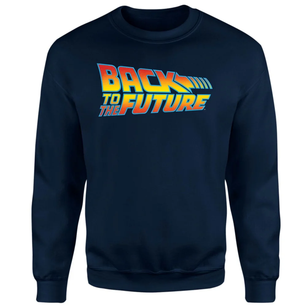 Back To The Future Classic Logo Sweatshirt - Navy - XS Image 1