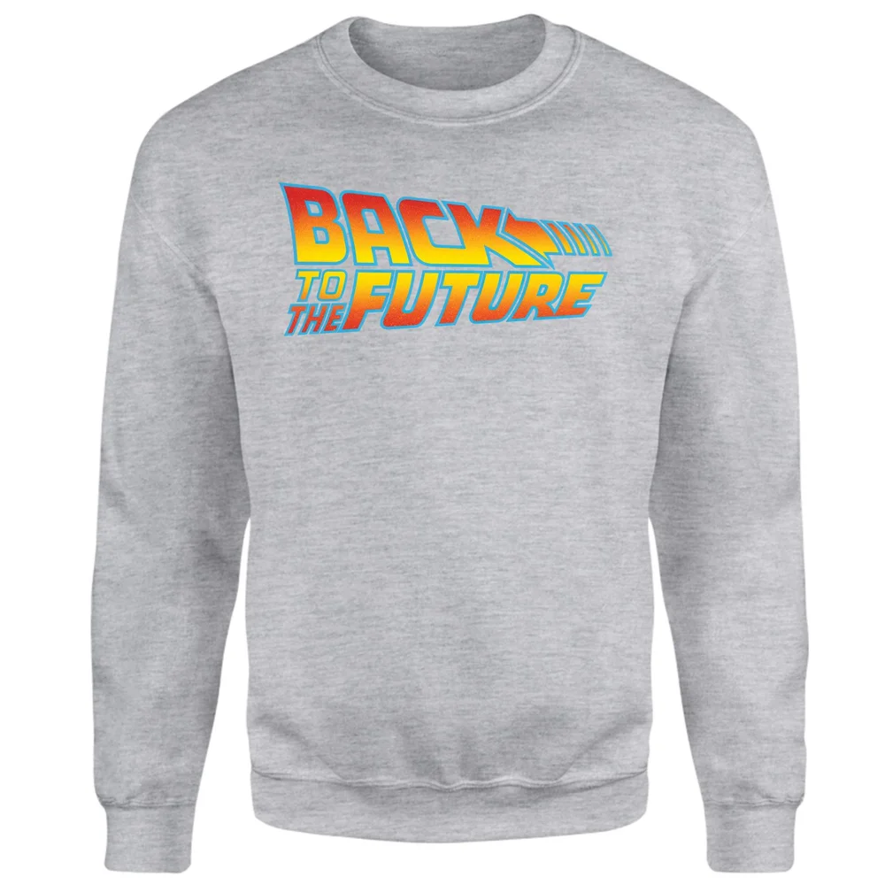 Back To The Future Classic Logo Sweatshirt - Grey - XS Image 1