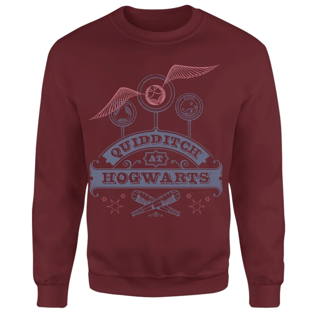 Harry Potter Quidditch At Hogwarts Sweatshirt - Burgundy - S Image 1