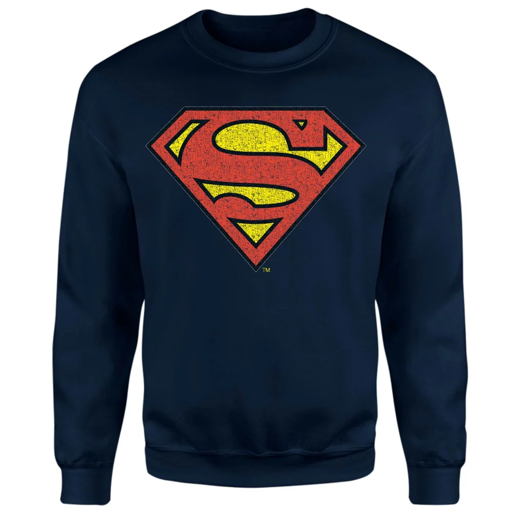 Official Superman Crackle Logo Sweatshirt - Navy - S Image 1