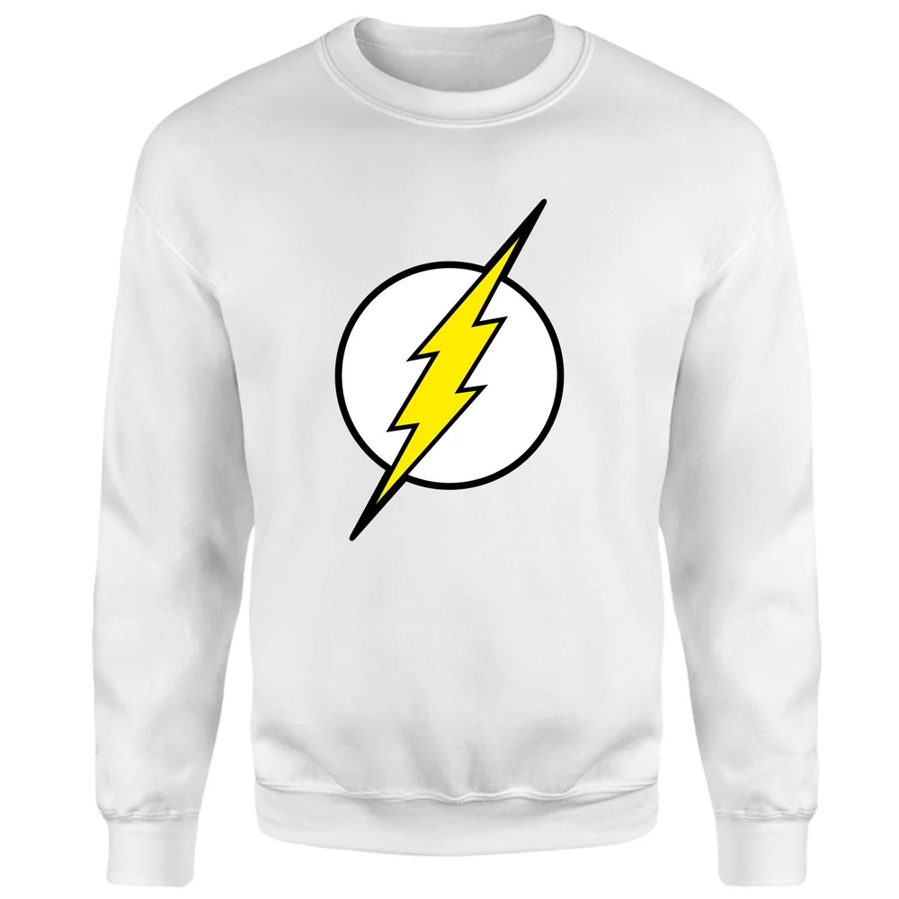 Justice League Flash Logo Sweatshirt - White - S Image 1