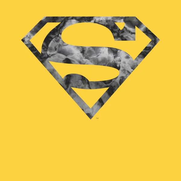 Marble Superman Logo Men's T-Shirt - Yellow